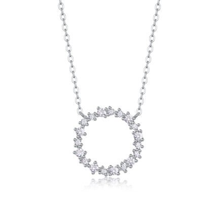 Bibo Necklace - A Fashionable And Light Luxury Jewelry Pendant Necklace Set With Top-quality Moissanite, S925 Silver Plated With Platinum