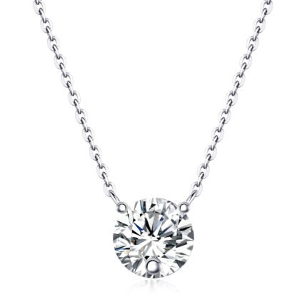 Time Chain - A Fashionable And Light Luxury Jewelry Pendant Necklace Set With Top-quality Moissanite, S925 Silver Plated Platinum